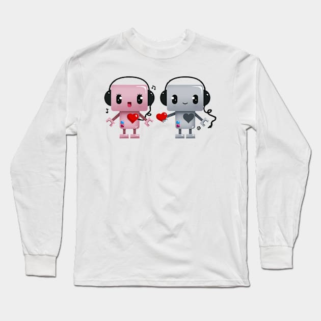 Robot Love Long Sleeve T-Shirt by awdrey